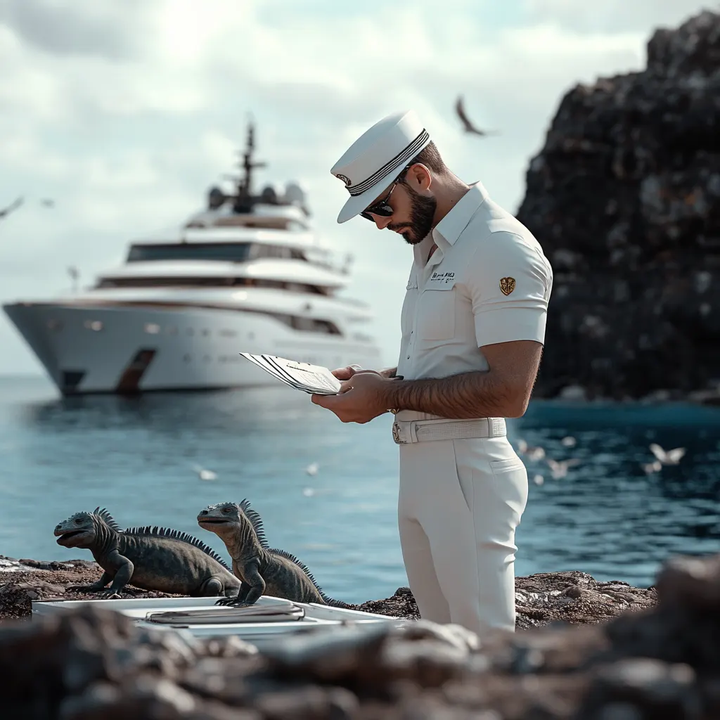 Galapagos Cruising Permit Cost. Private yacht agent coordinating operations